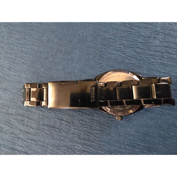 Fossil Black Stainless Steel Watch With Crystal Accents - Picture 3 of 4